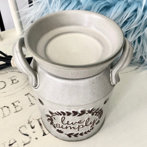 Scentsy, Warmer, Full Size, Live Simply, Rustic Grey, Farmhouse, Milk Jug - Picture 2 of 15